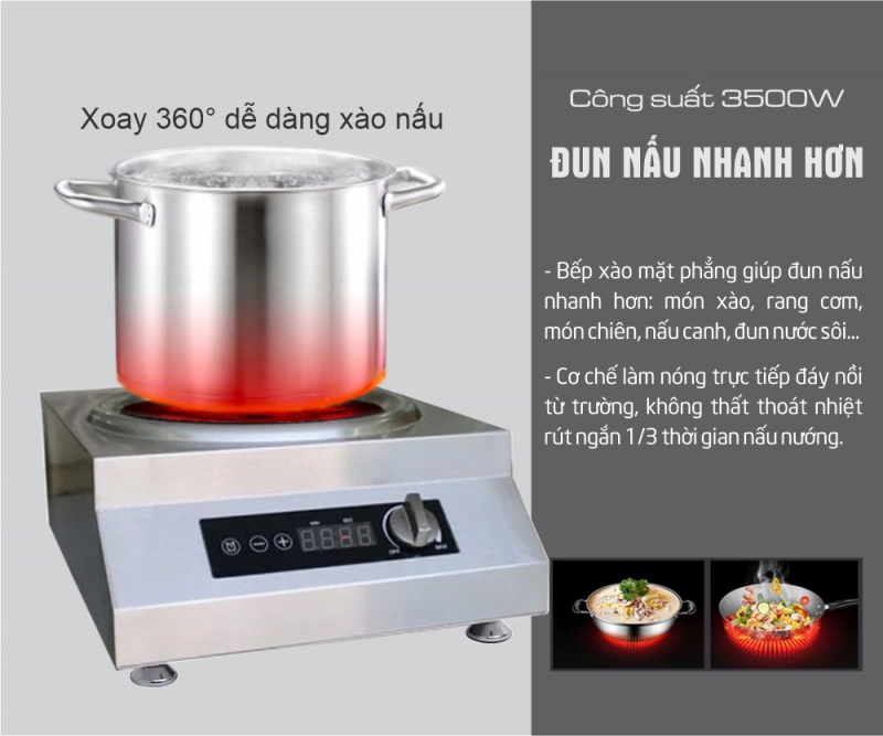 bếp điện từ công nghiệp 3,5kw