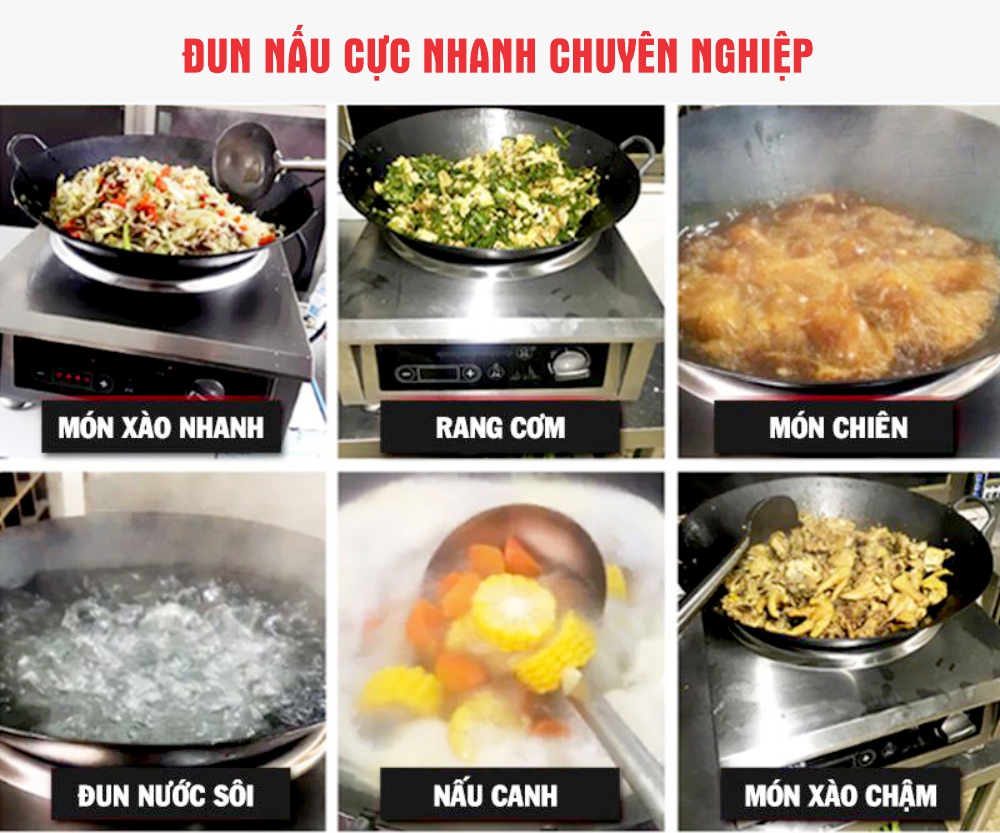 Bếp từ xào đơn công nghiệp 5kw